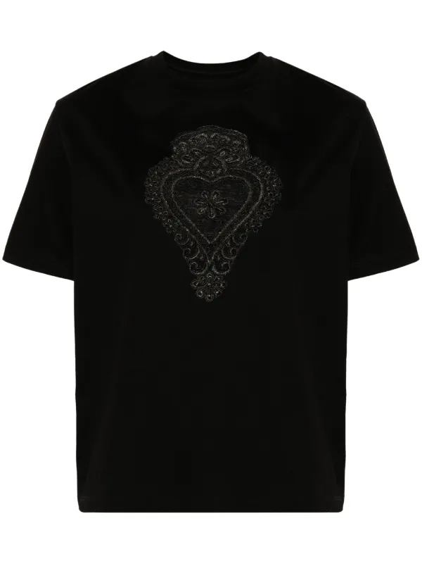 Parlor レースディテール Tシャツ | ブラック | FARFETCH JP
