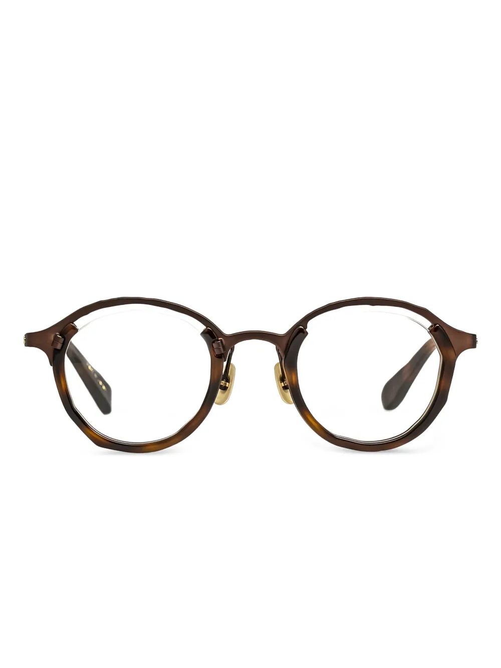 MASAHIROMARUYAMA round-frame textured glasses | Brown | Image 1