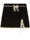 Alanui crochet-knit wool skirt - Black