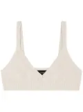 Alanui knitted cashmere bralette - Neutrals