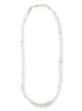 AMBUSH Letterblock faux-pearl necklace - Silver