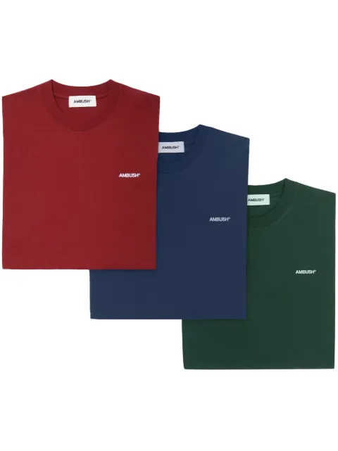 AMBUSH logo-embroidered T-shirts (set of three)