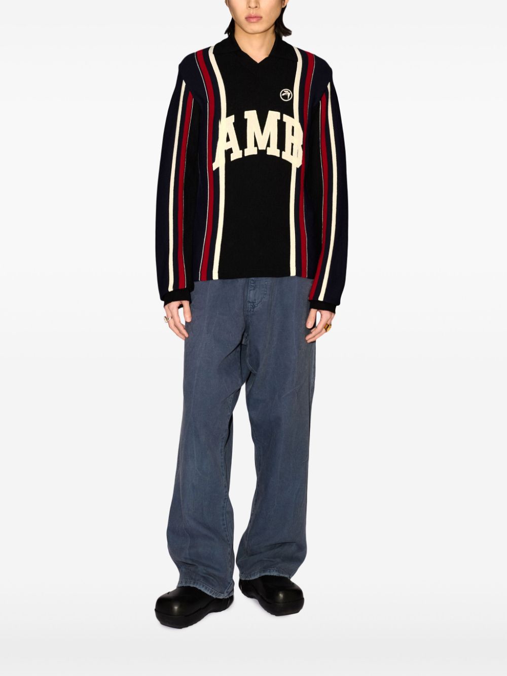 AMBUSH logo-embroidered jumper - Black