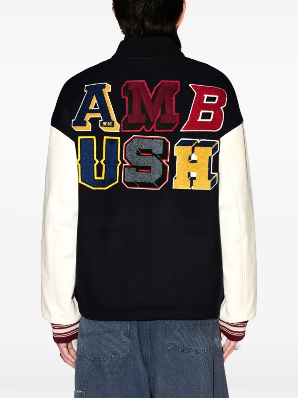 Ambush Women's Cropped Patch Bomber Jacket in Tap Shoe No