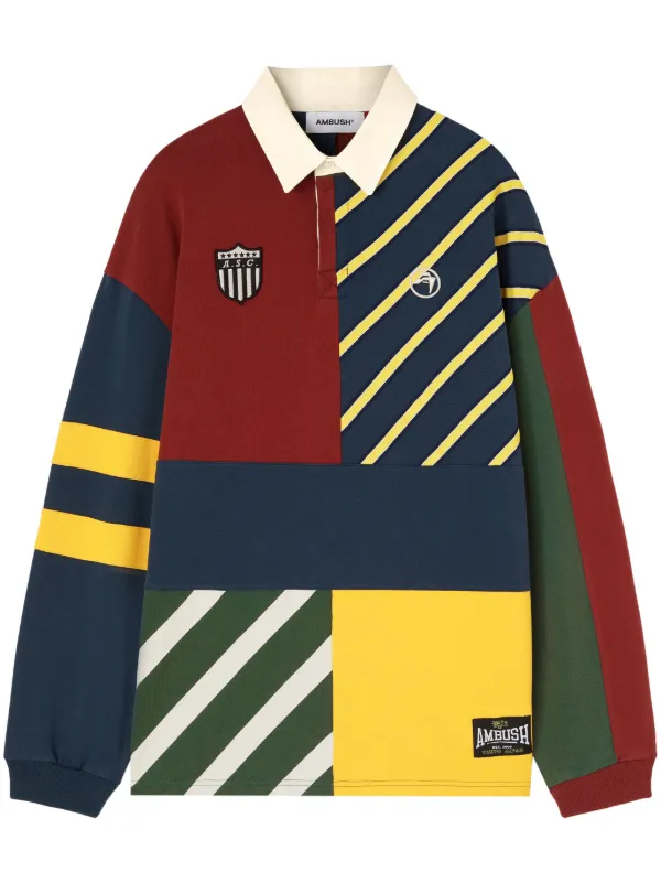 AMBUSH パッチワーク ポロシャツ | レッド | FARFETCH JP