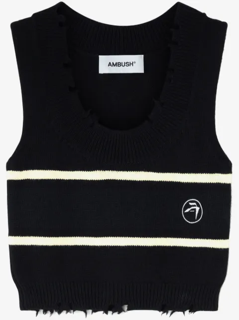 AMBUSH raw-cut knitted top