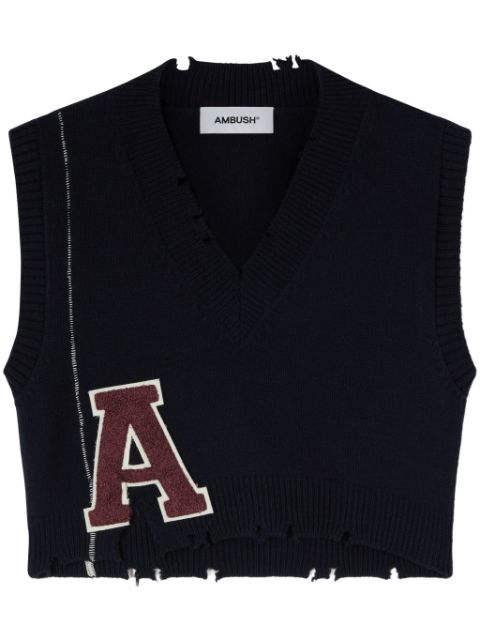 AMBUSH raw-cut knitted vest