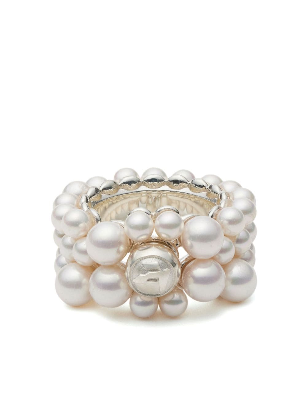 AMBUSH pearl mix ring - Argento