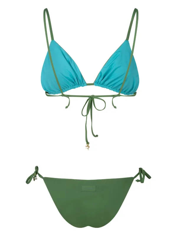 Fisico Reversible Triangle Bikini Green FARFETCH PH - Main Image