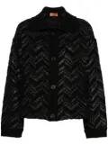 Missoni zigzag-woven lurex-detailed cardigan - Black