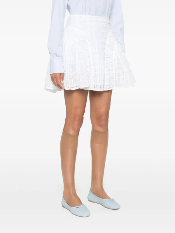 Cecilie Bahnsen Oda Mini Skirt | White | FARFETCH HK