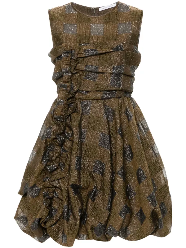 Cecilie Bahnsen Olivia Mini Dress | Brown | FARFETCH AU