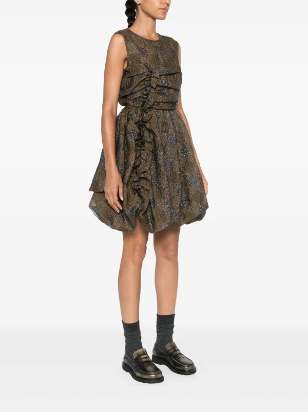 【Cecilie Bahnsen】OLIVIA DRESS Cecilie Bahnsen Olivia Dress Recycled Taffeta Grey Olive