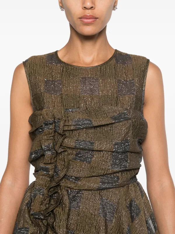 Cecilie Bahnsen Olivia Mini Dress | Brown | FARFETCH AU