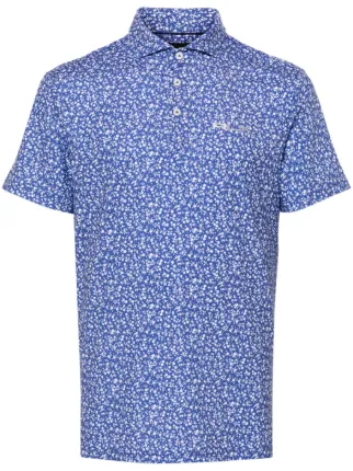 RLX Ralph Lauren floral print Polo Shirt Blue FARFETCH HK