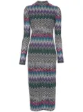 Missoni zigzag-woven midi dress - Blue