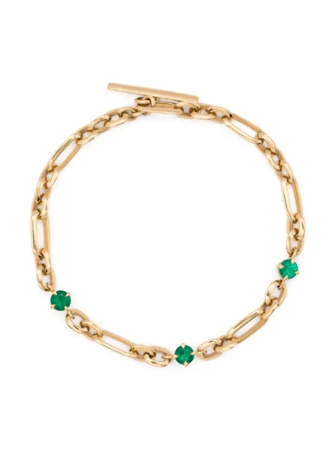 Lizzie Mandler Fine Jewelry 18K yellow gold emerald bracelet