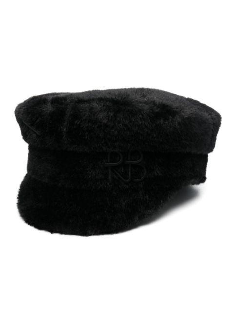 Ruslan Baginskiy faux-fur baker boy hat