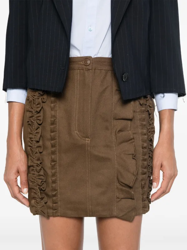 Cecilie Bahnsen Odin Mini Skirt | Brown | FARFETCH