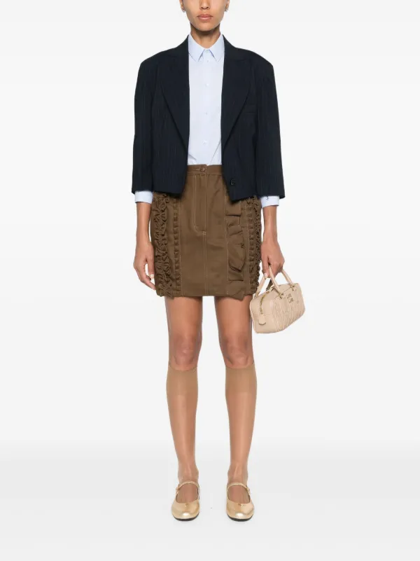 【Cecilie Bahnsen】ODIN SKIRT Cecilie Bahnsen Odin Mini Skirt | Brown | FARFETCH