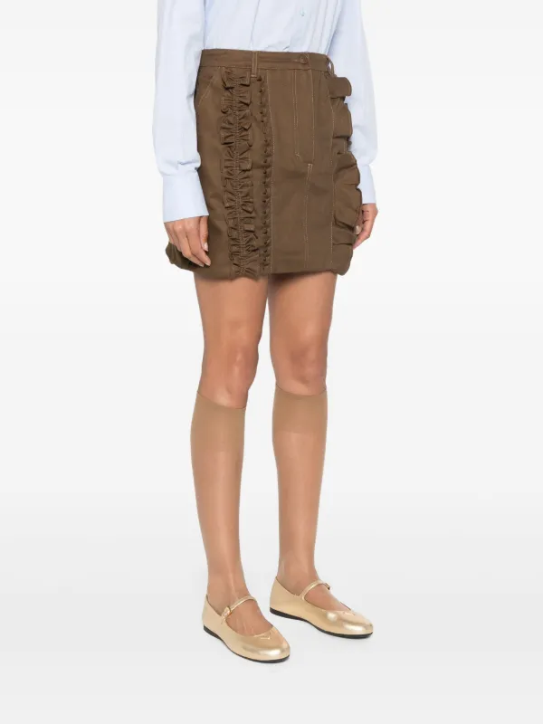 Cecilie Bahnsen Odin ミニスカート | ブラウン | FARFETCH JP