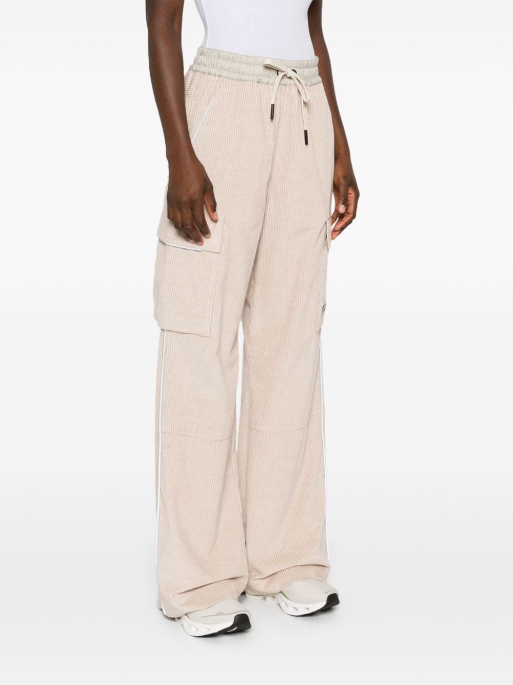 Shop Moncler Logo-patch Trousers In Pink