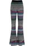 Missoni zigzag woven wool flared trousers - Pink