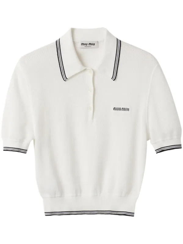 90s MIU MIU archive mesh polo shirt teck トップス