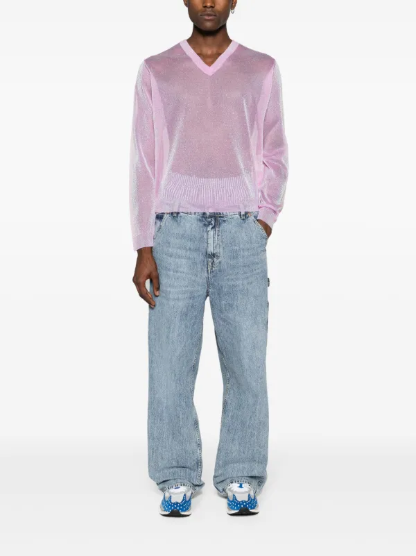Pink lurex jumper top