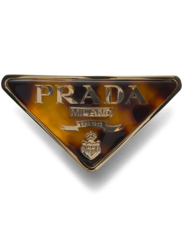 トータスシェル パール付きヘアクリップ Prada トータスシェル ヘアクリップ | ブラウン | FARFETCH JP