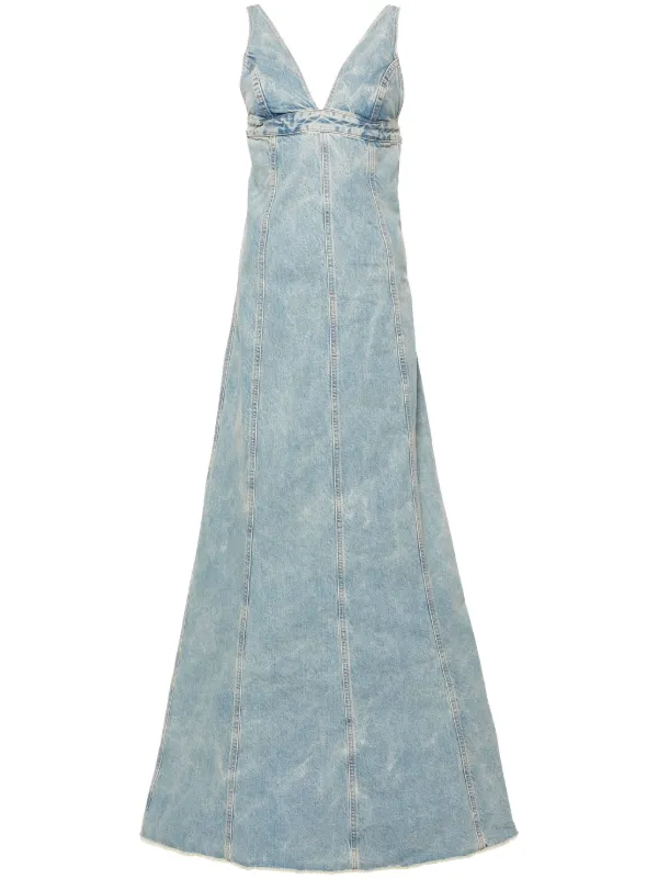 ワンピース HAIKURE FW25 Denim dress (HEW08099DF179L0882 L0882) Haikure Dolly Denim Maxi Dress | Blue | FARFETCH