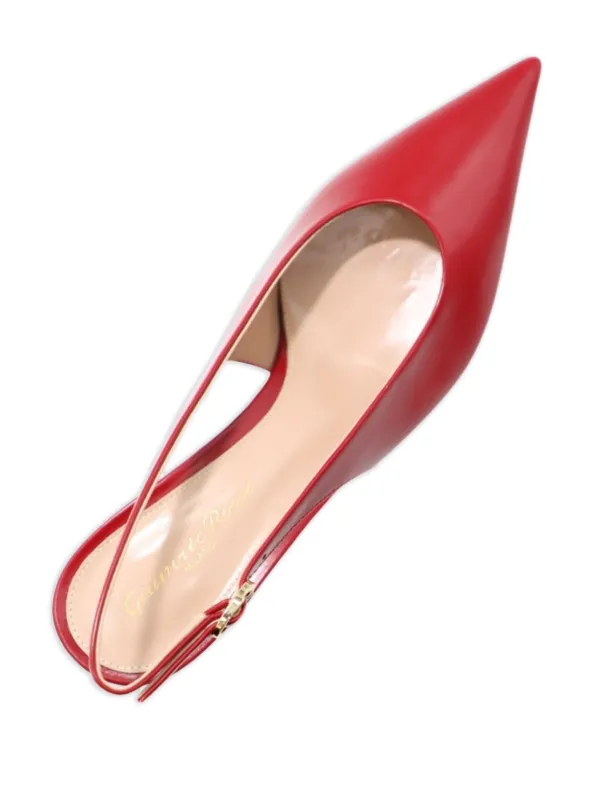 Gianvito Rossi スリングバック レザーパンプス | レッド