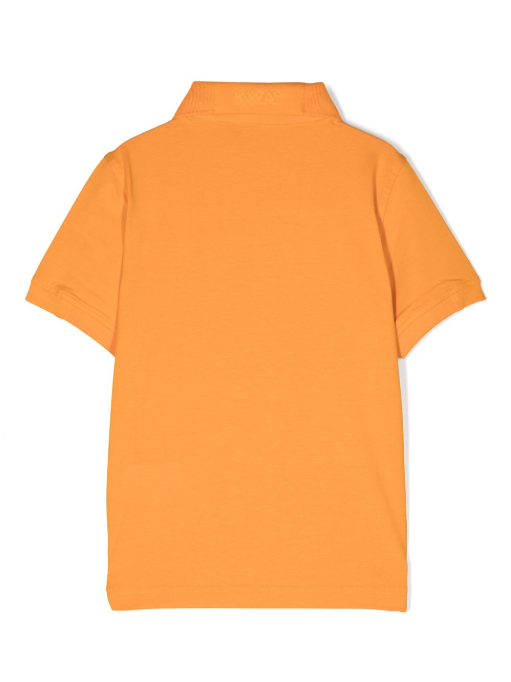 Shop K-way Logo-patch Polo Shirt In Orange