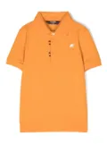 K Way Kids logo-patch polo shirt - Orange
