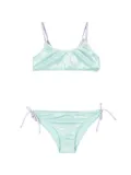 MC2 Saint Barth Kids Jaiden foiled bikini - Green