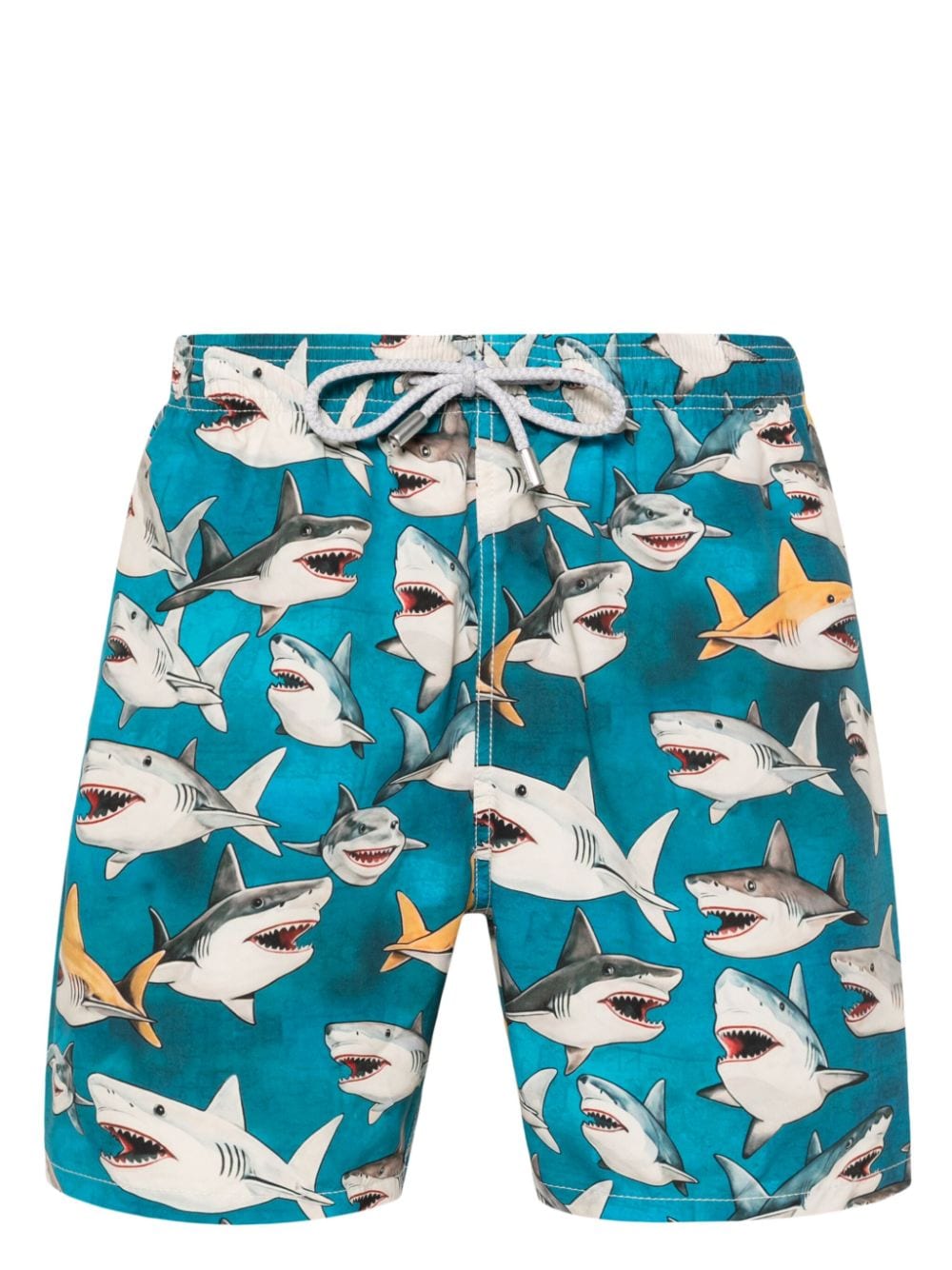 Mc2 Saint Barth X Rick Dick Gustavia Sharks Swim Shorts In 蓝色