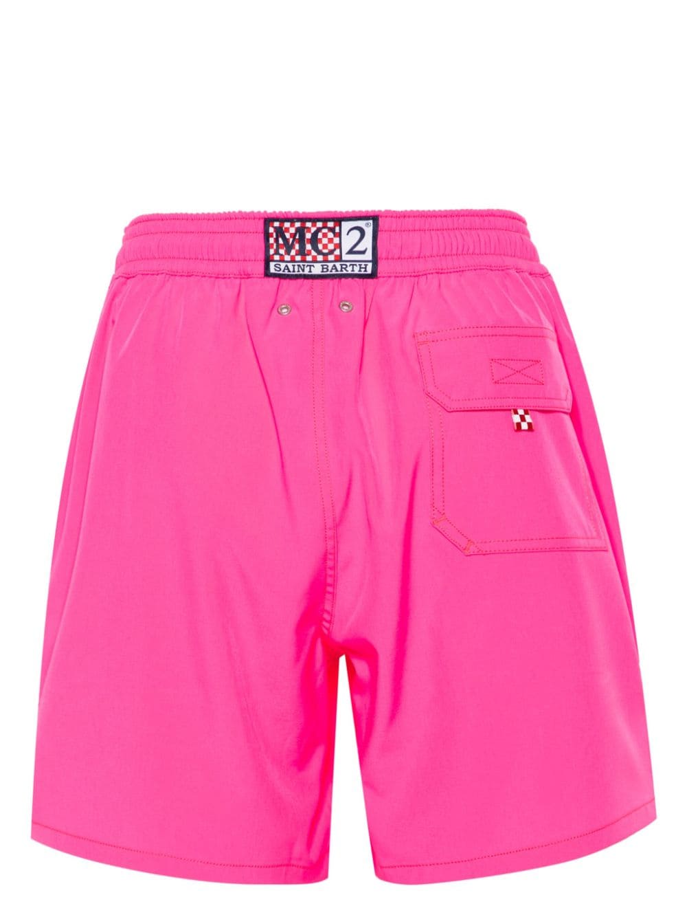Shop Mc2 Saint Barth Logo-embroidered Swim Shorts In Pink