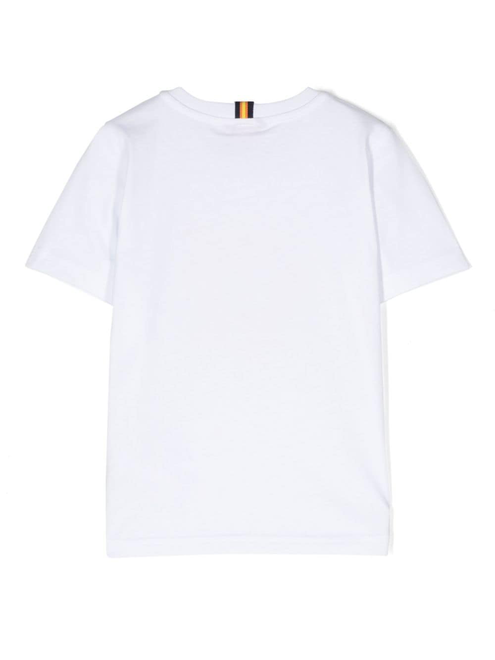 Image 2 of K Way Kids logo-print cotton T-shirt