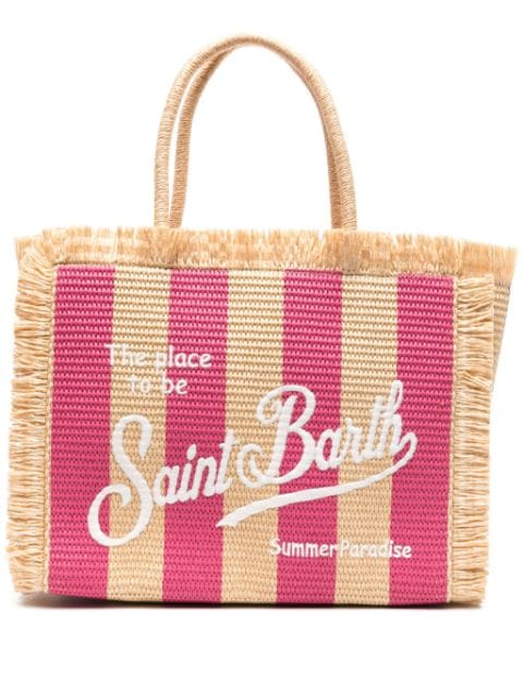 MC2 Saint Barth Vanity striped straw beach bag