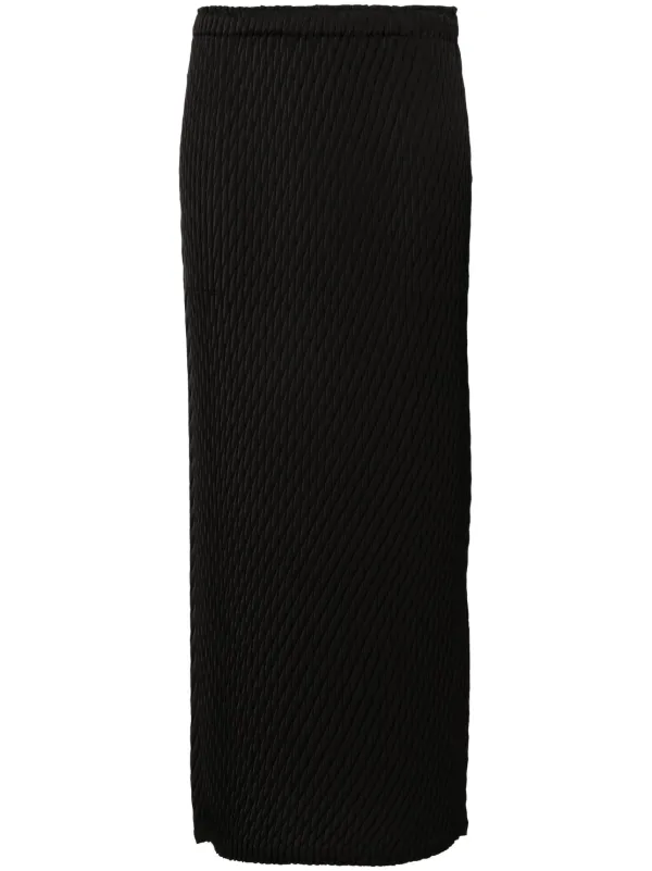 Issey Miyake diamond-plissé Maxi Skirt - Farfetch 