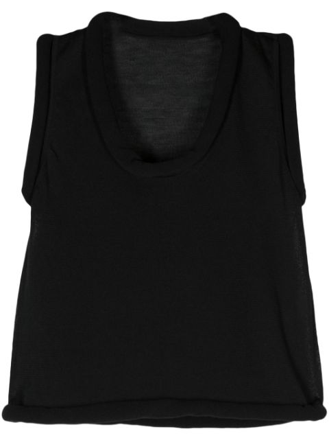 Issey Miyake knitted cotton-blend vest