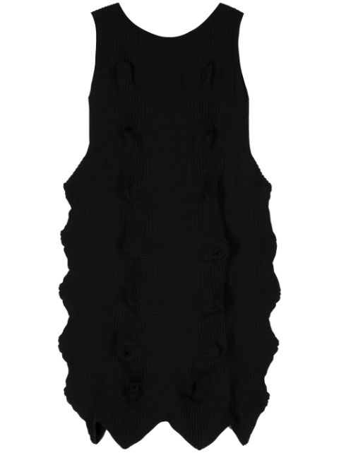 Issey Miyake فستان ميني بحياكة مضلعة ثلاثية الأبعاد