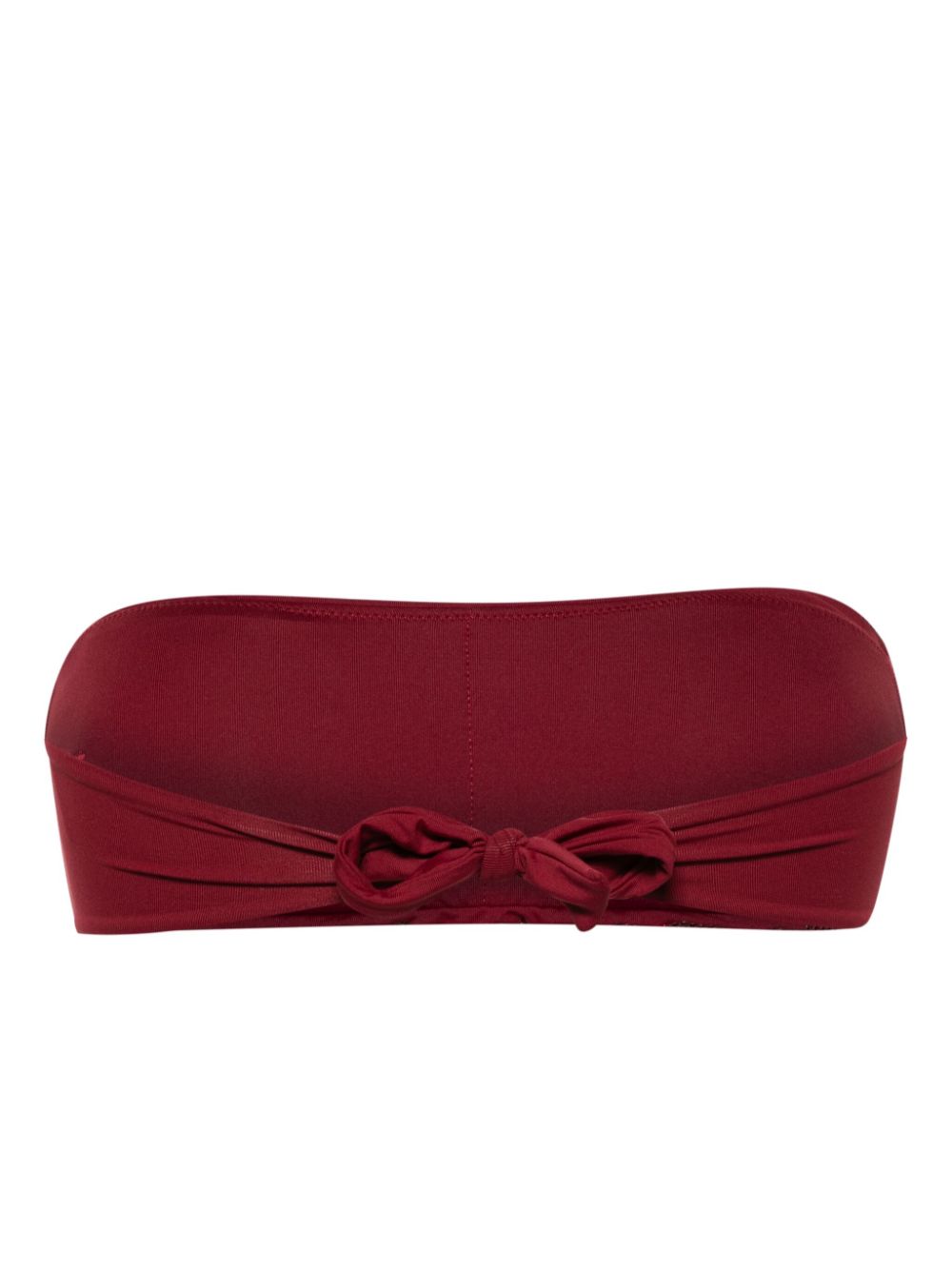Shop Fisico Rhinestone-embellished Bandeau Bikini Top In Red