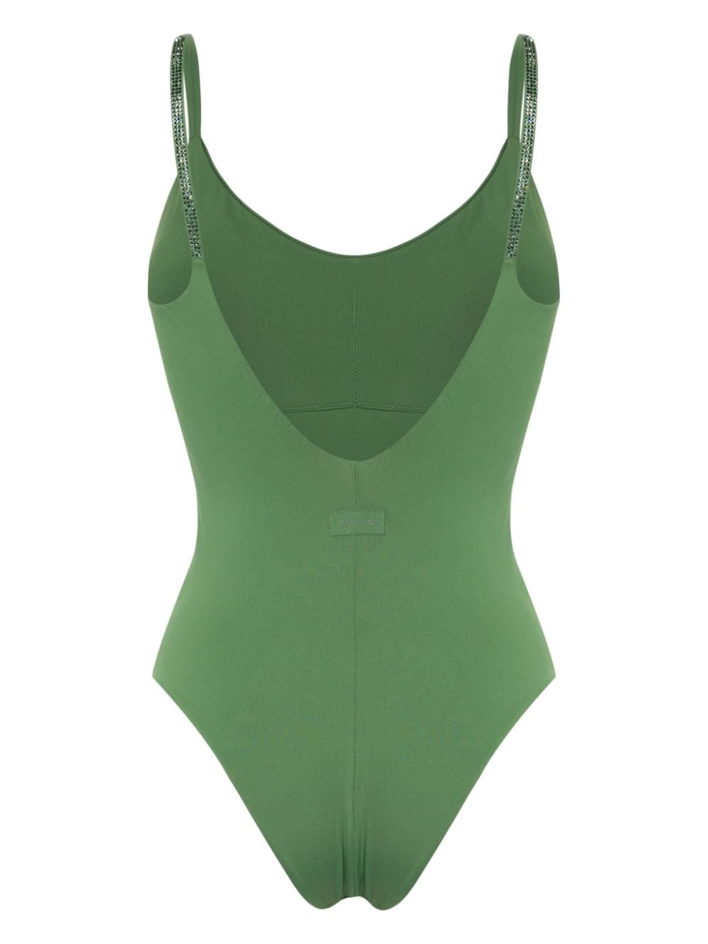 Shop Fisico Rhinestone-embellished Straps Swimsuit In Green