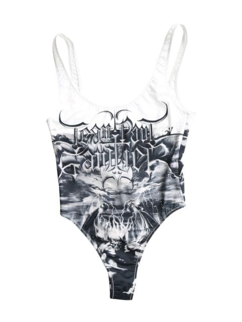 Jean Paul Gaultier The Black Diablo graphic-print swimsuit