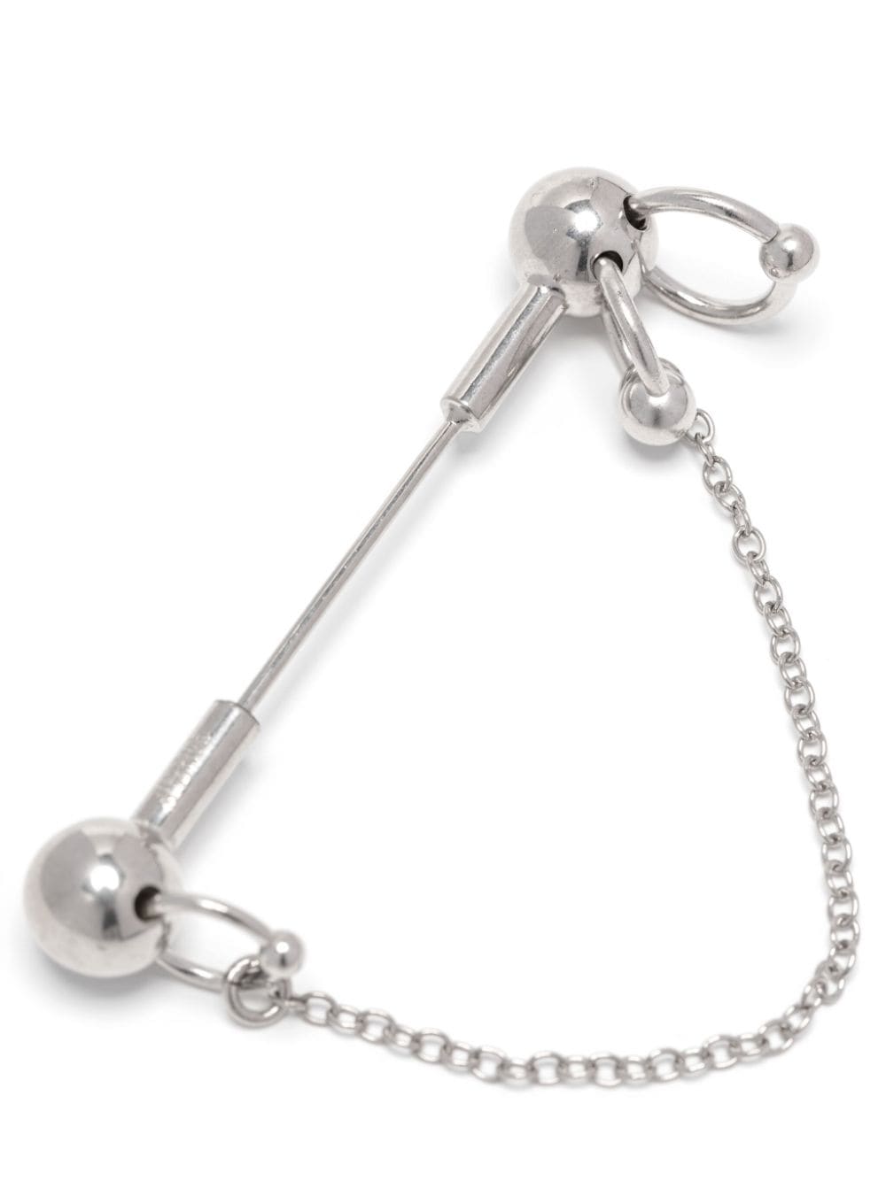 Shop Jean Paul Gaultier The Piercing Polished-finish Pin In Silver