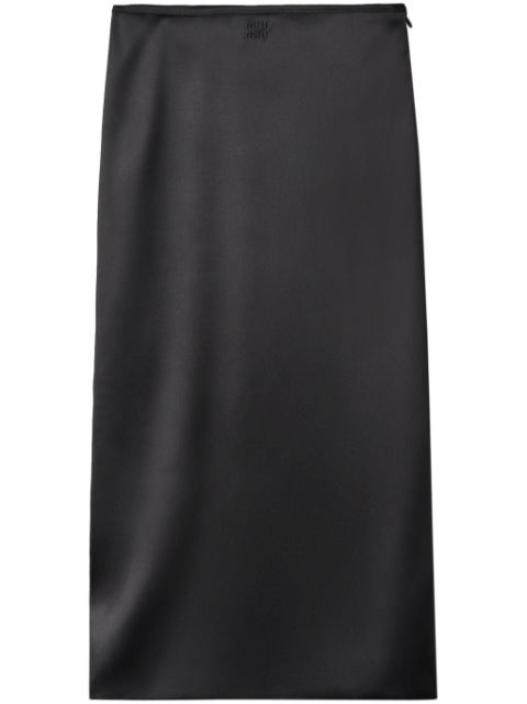 Miu Miu high-waist midi silk skirt Women