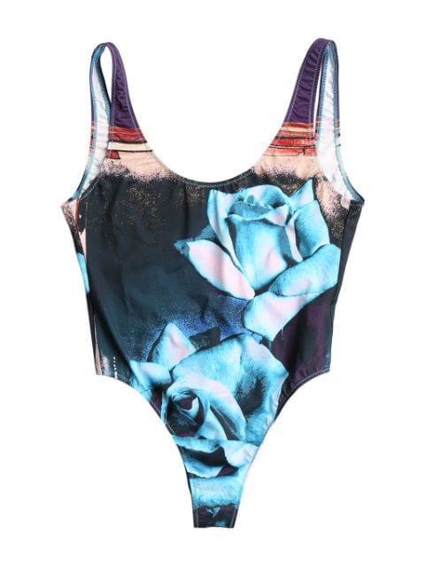 Jean Paul Gaultier The Blue Roses graphic-print swimsuit