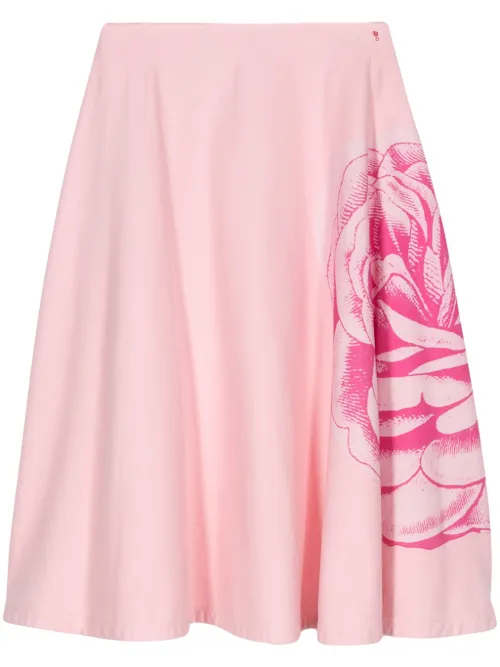 Jupe en coton à fleurs - Marni - Modalova