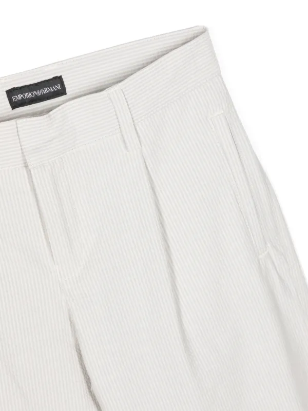 Emporio Armani Kids Striped Seersucker Suit Neutrals FARFETCH GE